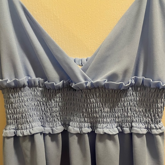 Light Blue Ruffle Top - Picture 2 of 3